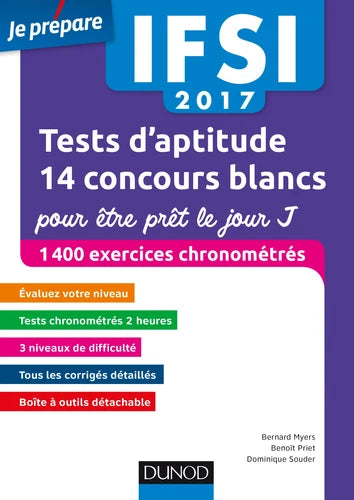 IFSI Tests d'aptitude : 14 concours blancs pour être prêt le jour J - 1400 exercices chronométrés