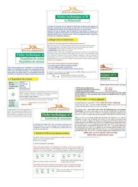 Lot de 28 fiches techniques JB et 8 fiches de synthèse + Squeeze