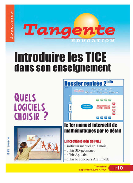 Numéro 10 Tangente éducation -  introduire les TICE dans son enseignement