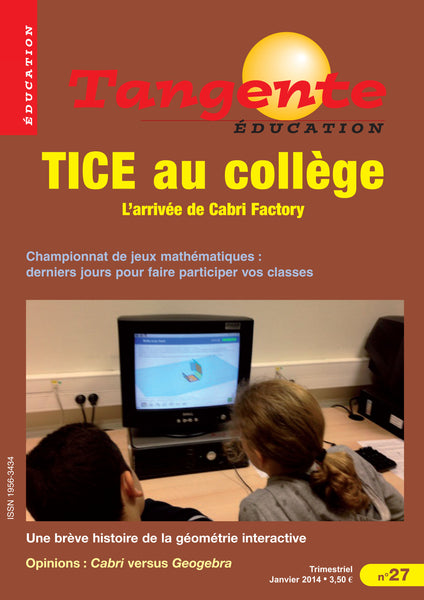 Numéro 27 Tangente éducation - TICE au collège