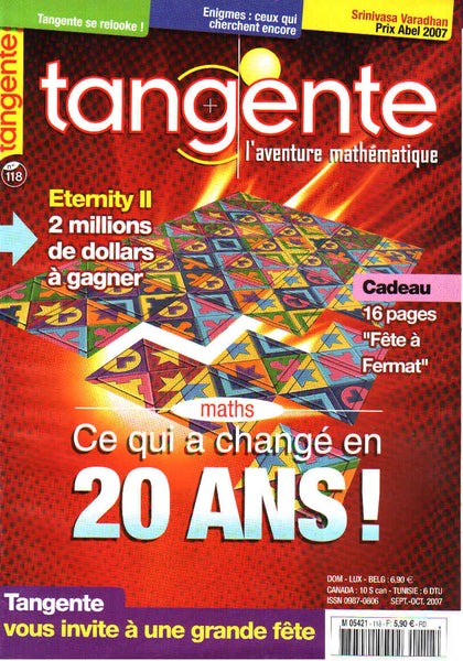 Numéro 118 Tangente magazine - 20 ans !